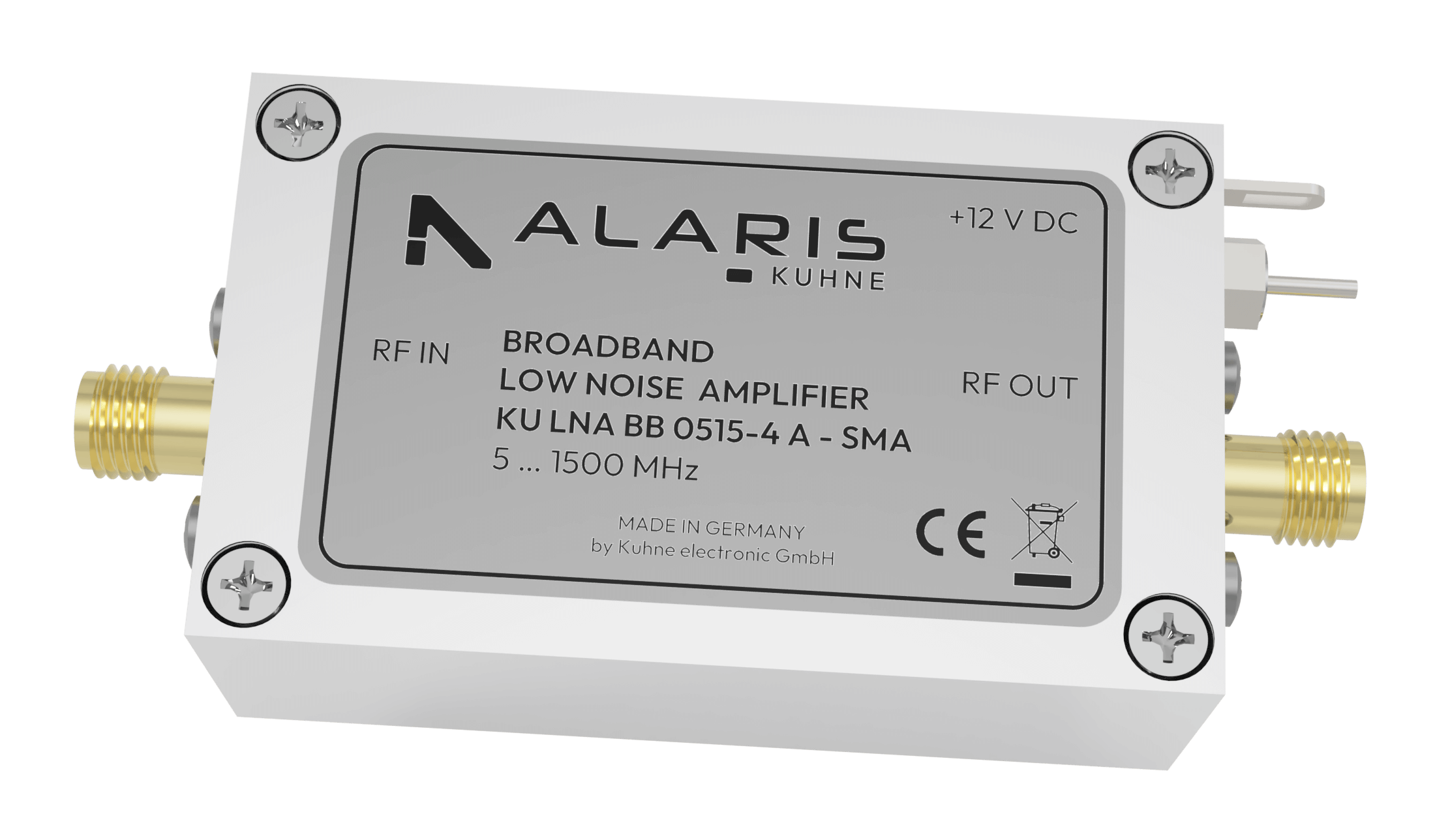 Broadband Amplifier, 5 ... 1500 MHz (KU LNA BB 0515 - 4 A SMA)